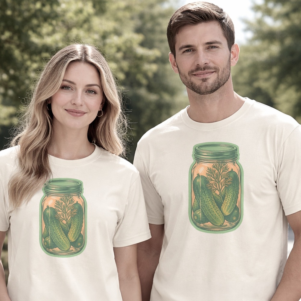 Cucumbers Packed in a Dill Jar Sticker Tee